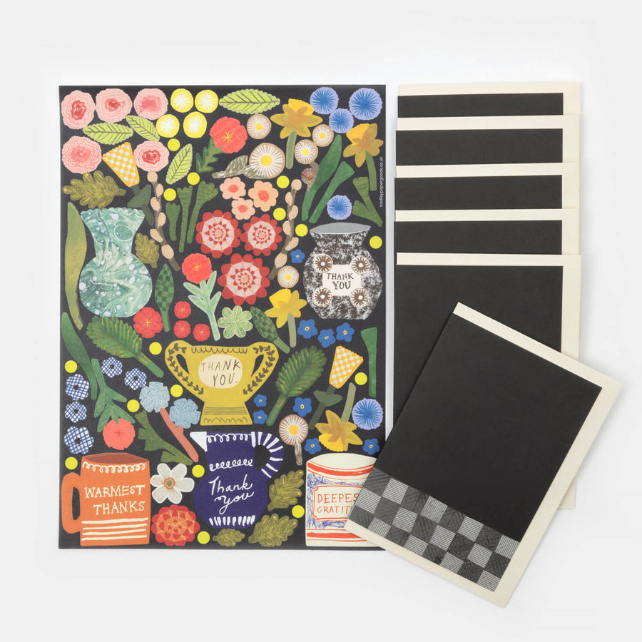 'Make Your Own Thank You Cards' Floral Set